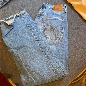 Levi's Medium Blue Bootcut Ribcage Jeans